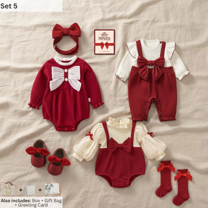 Red Lady Baby Gift Set in Keepsake Suitcase