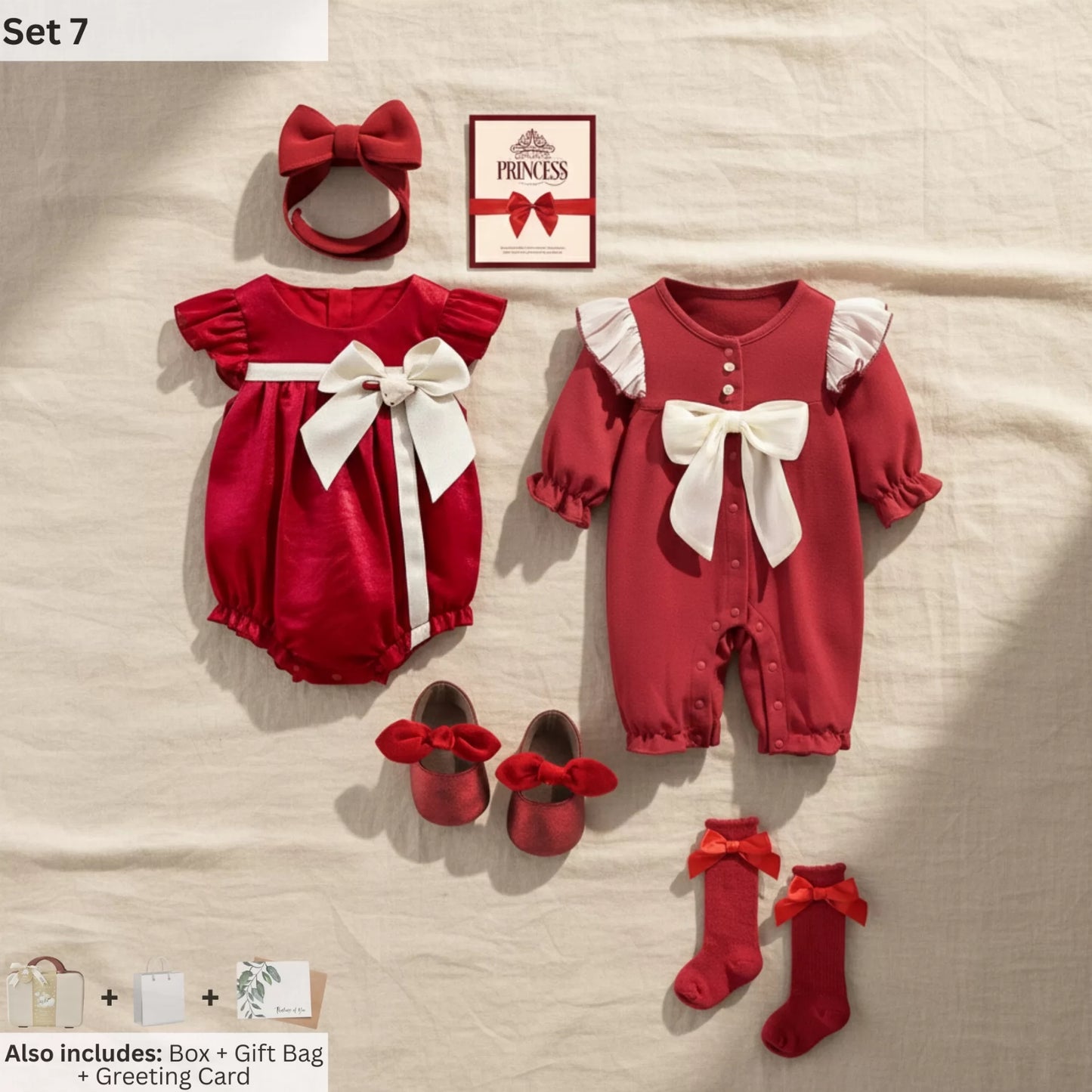 Red Lady Baby Gift Set in Keepsake Suitcase