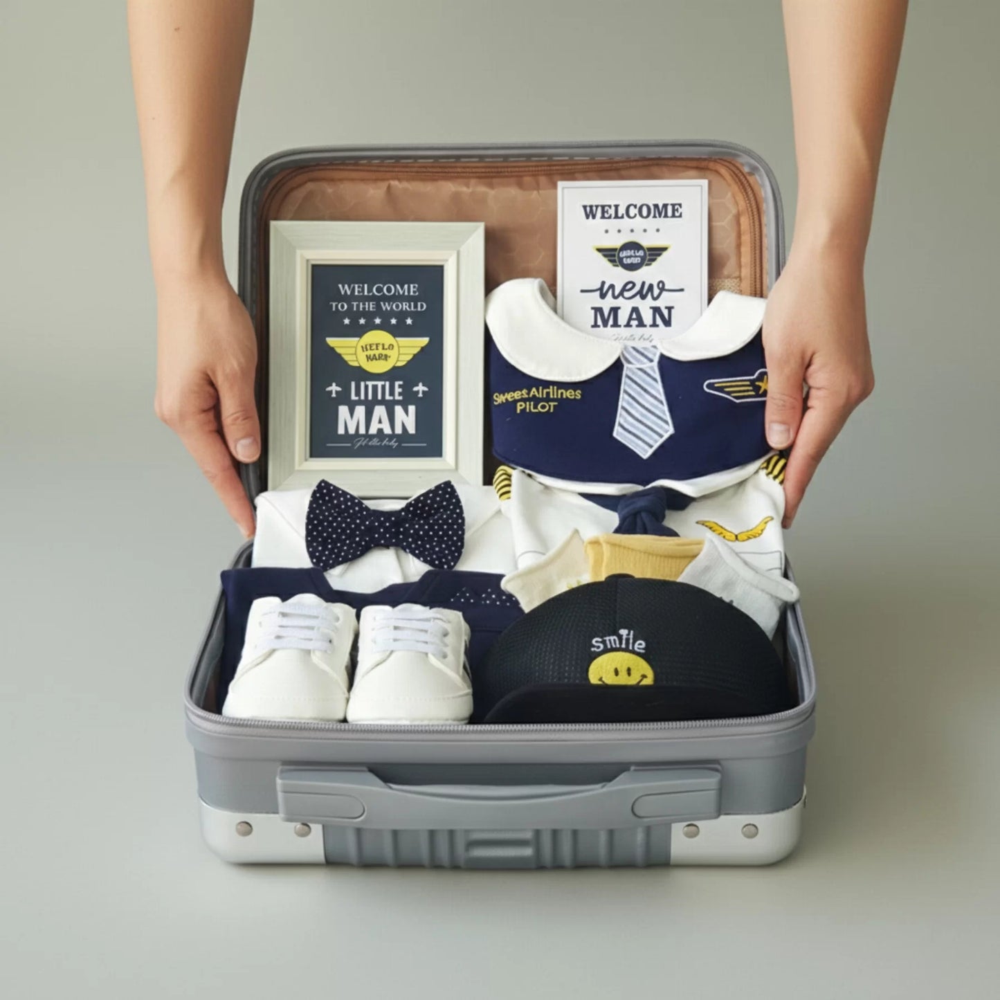 Pilot Baby Gift Set in Keepsake Suitcase