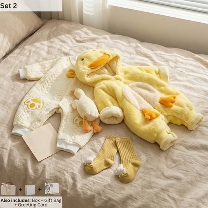 Duckling Baby Gift Set in Keepsake Suitcase