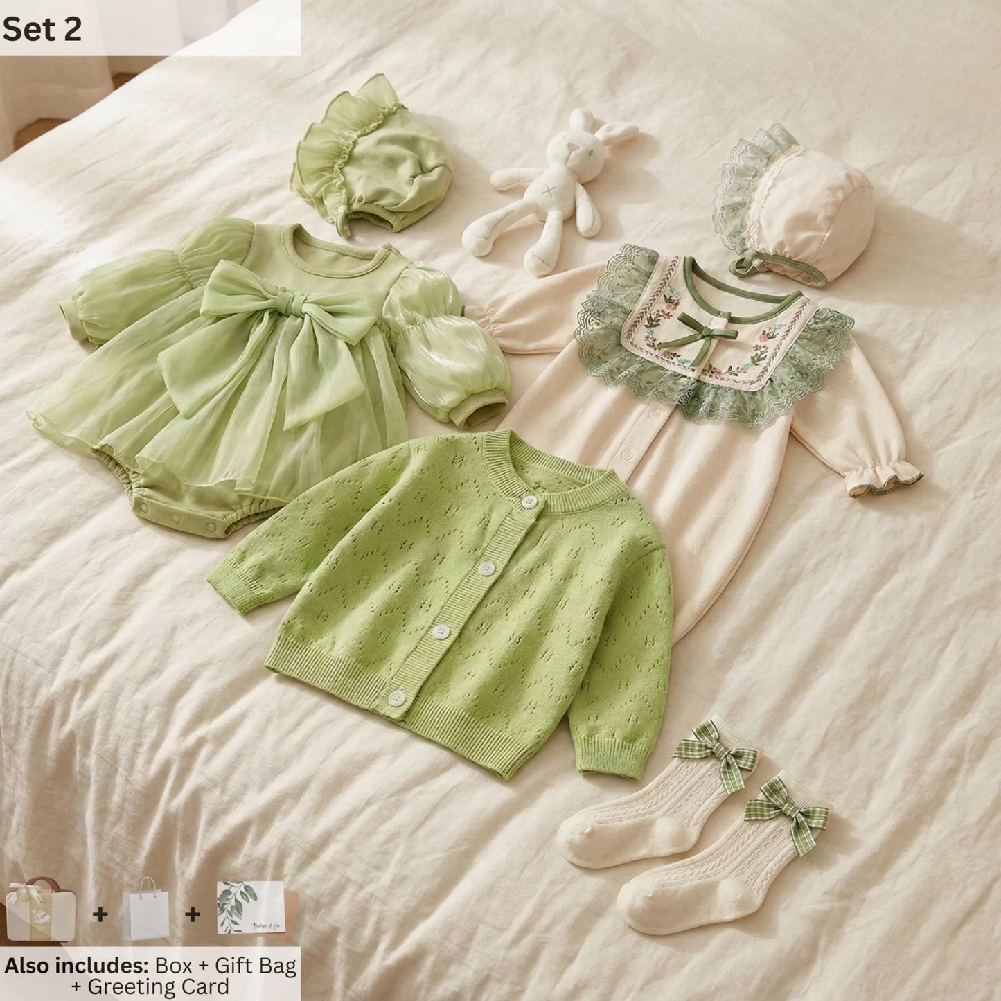 Green Fairy Baby Gift Set in Keepsake Suitcase