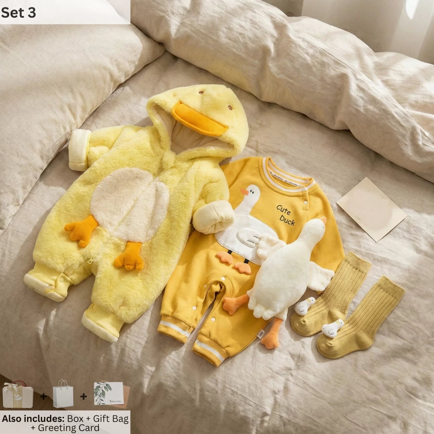 Duckling Baby Gift Set in Keepsake Suitcase