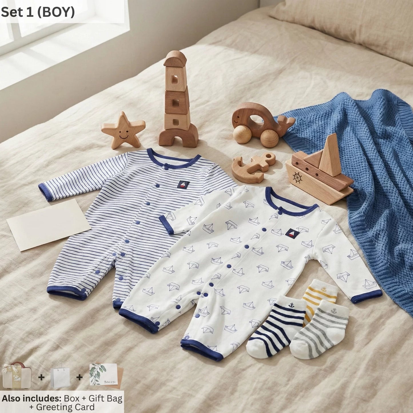Sailor Baby Gift Set in Keepsake Suitcase