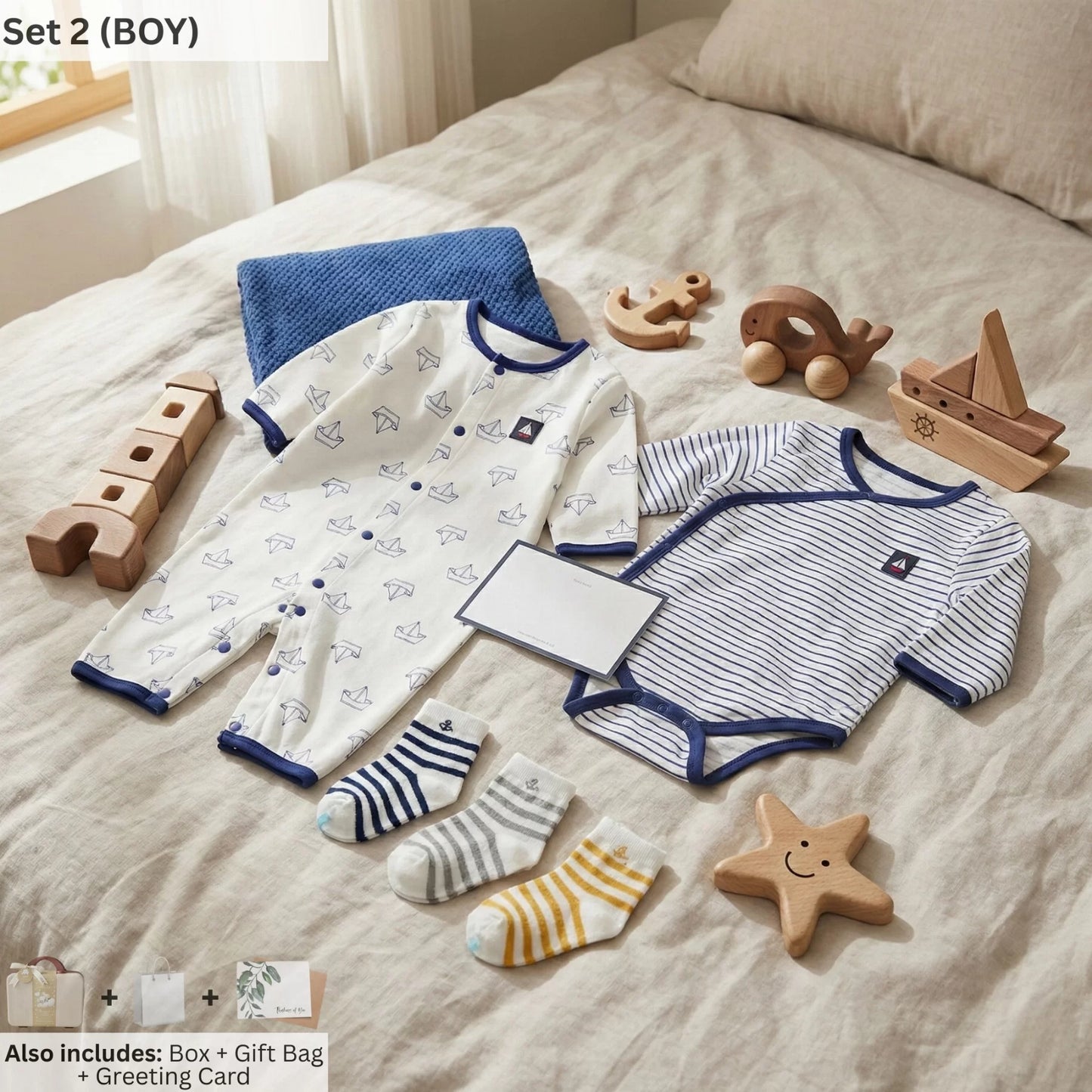 Sailor Baby Gift Set in Keepsake Suitcase