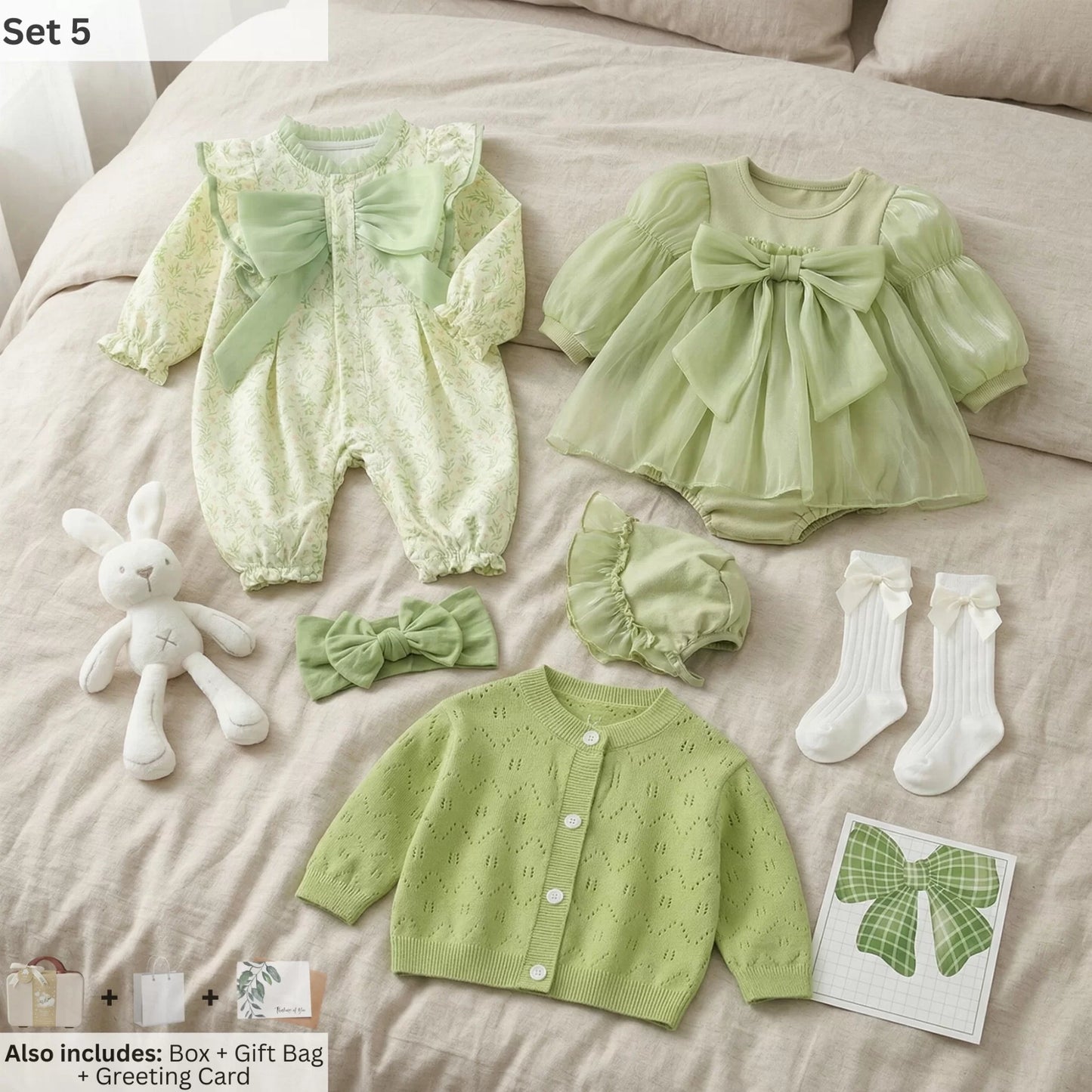 Green Fairy Baby Gift Set in Keepsake Suitcase