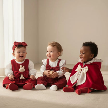 Red Lady Baby Gift Set in Keepsake Suitcase