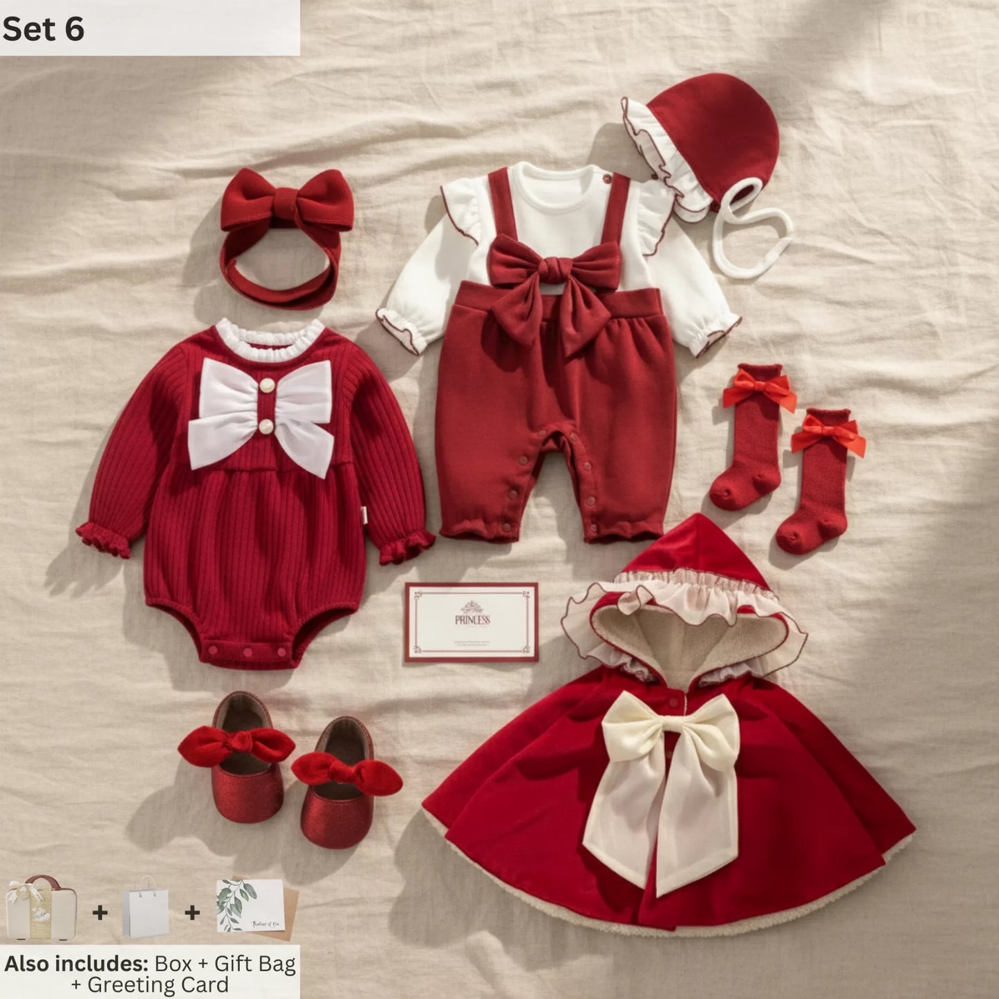 Red Lady Baby Gift Set in Keepsake Suitcase