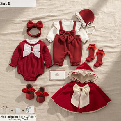 Red Lady Baby Gift Set in Keepsake Suitcase