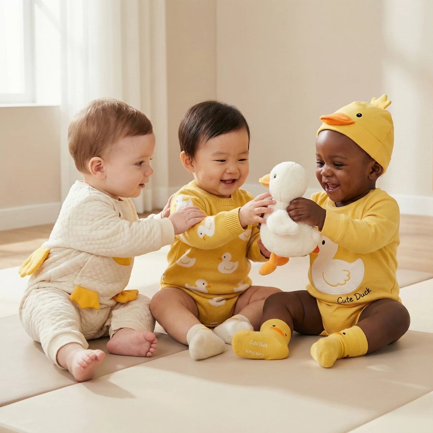 Duckling Baby Gift Set in Keepsake Suitcase