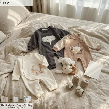 Elephant Baby Gift Set in Keepsake Suitcase