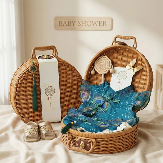 Oriental Baby Gift Set in Keepsake Suitcase