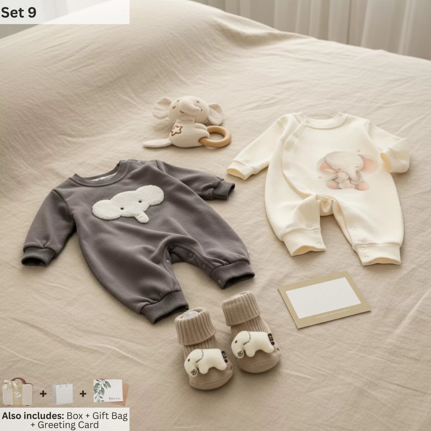 Elephant Baby Gift Set in Keepsake Suitcase