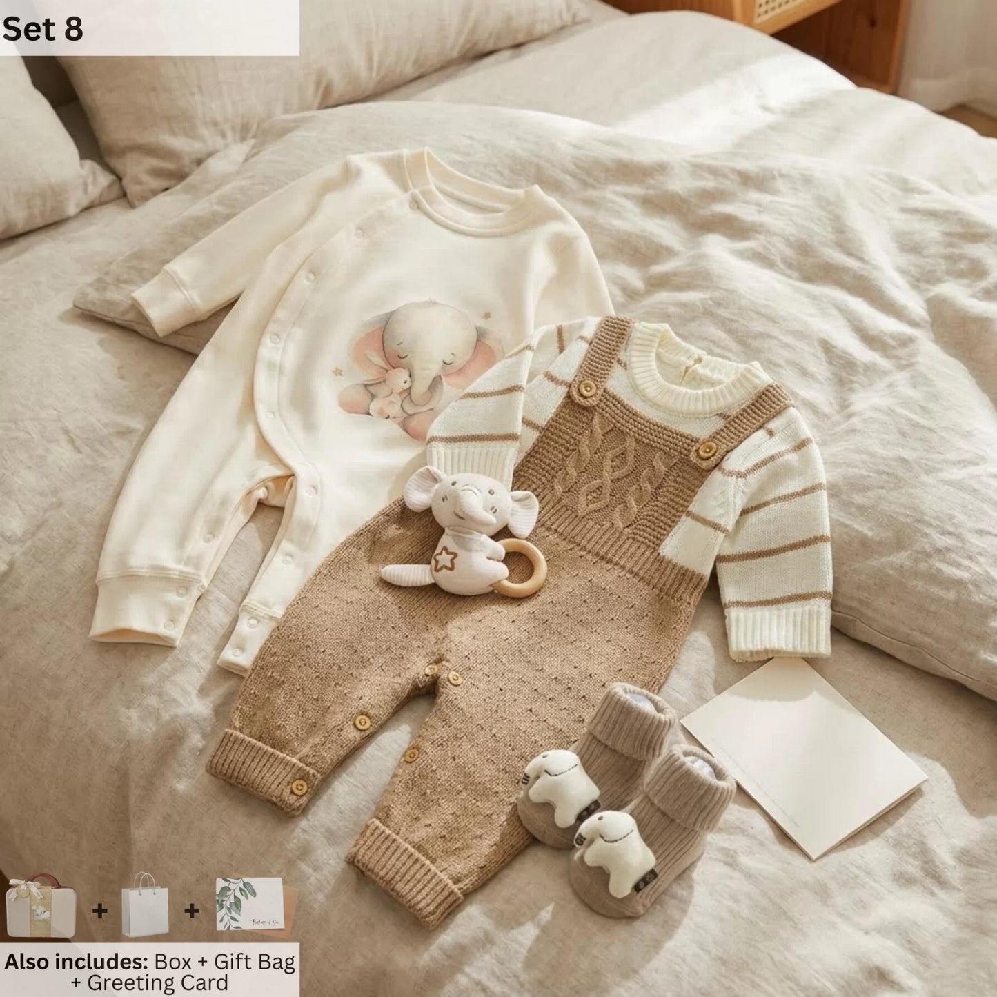 Elephant Baby Gift Set in Keepsake Suitcase