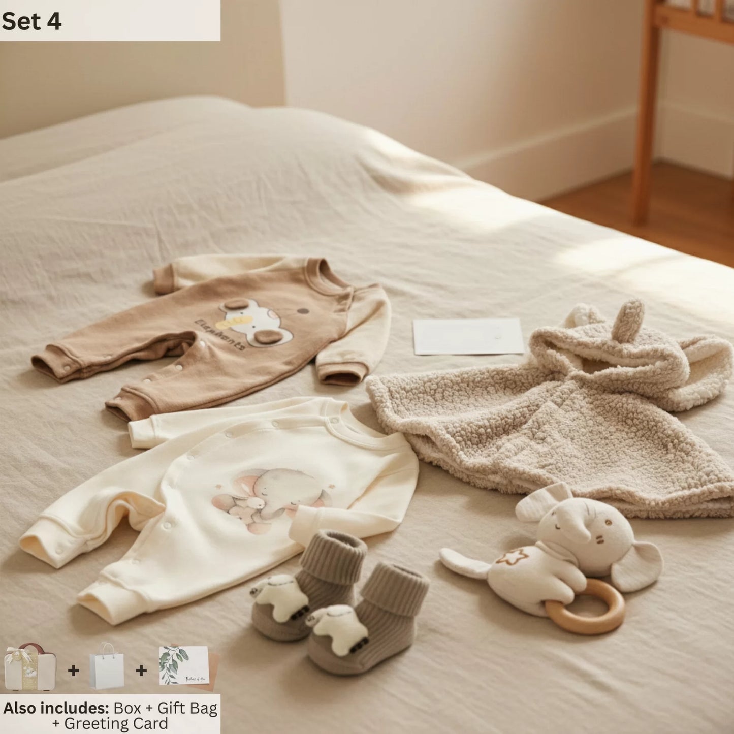 Elephant Baby Gift Set in Keepsake Suitcase