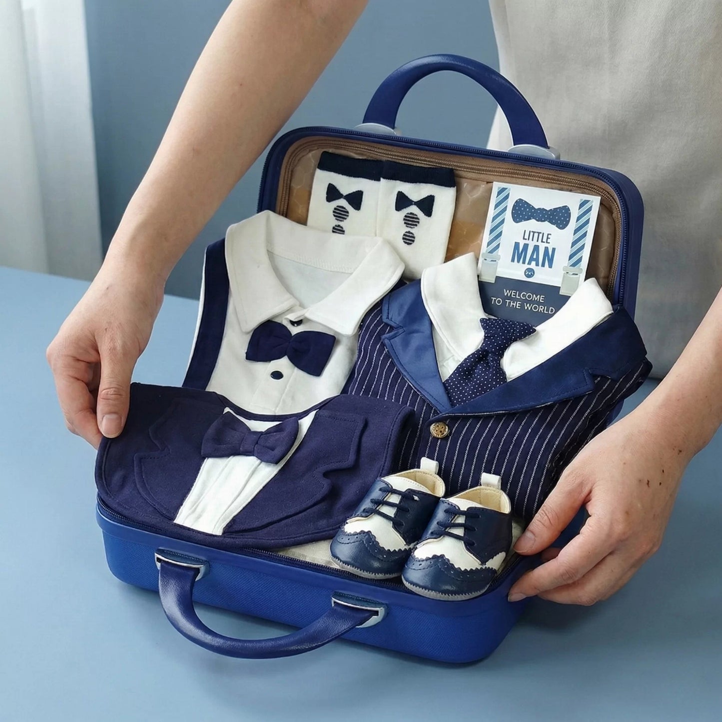 Business Baby Gift Set in Keepsake Suitcase