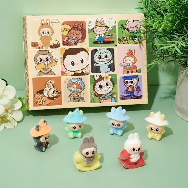 Advent Calendar Labubu – 12 Flocked Plush Toys