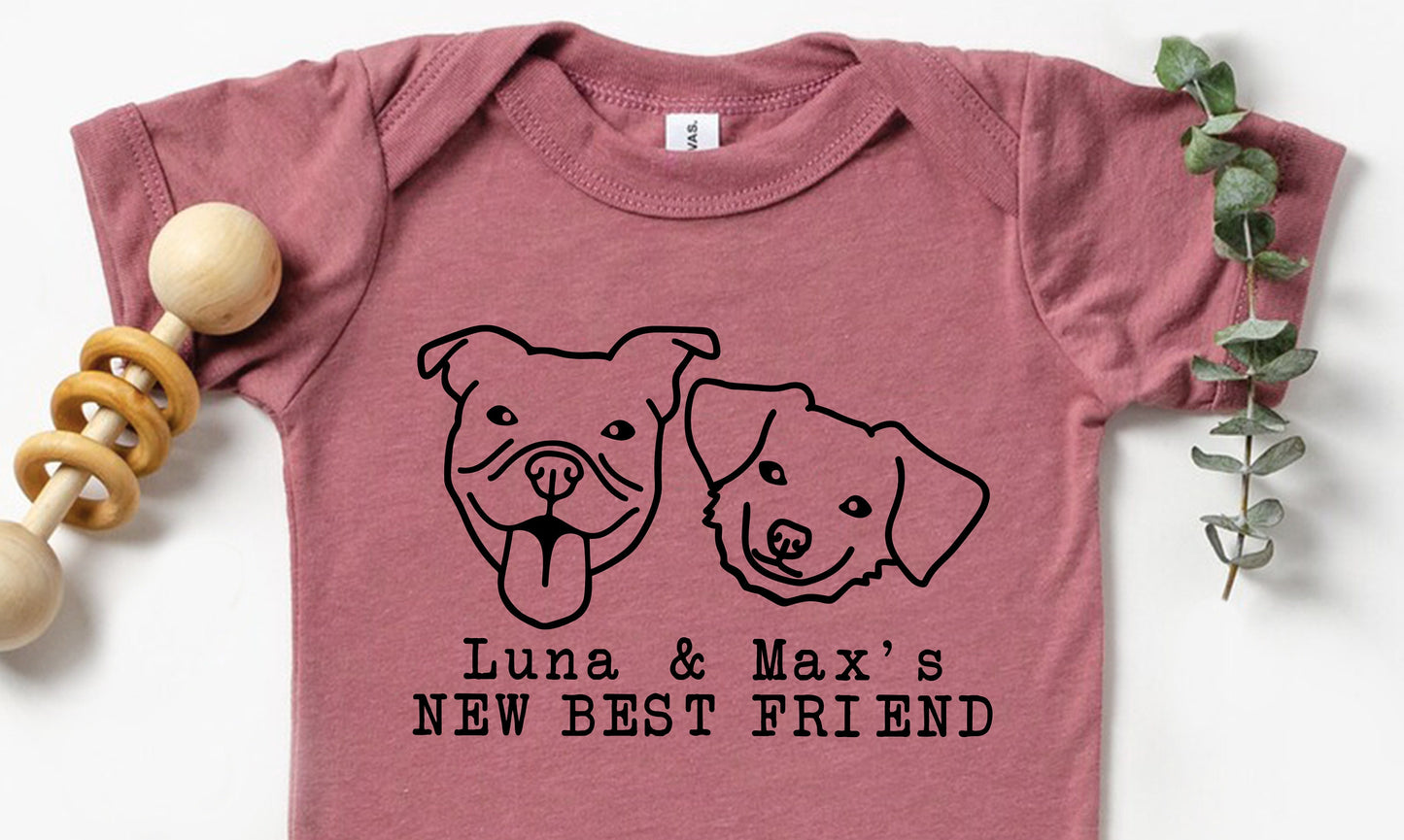 Personalized Dog Name Baby Bodysuit