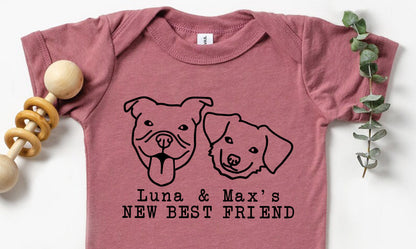 Personalized Dog Name Baby Bodysuit