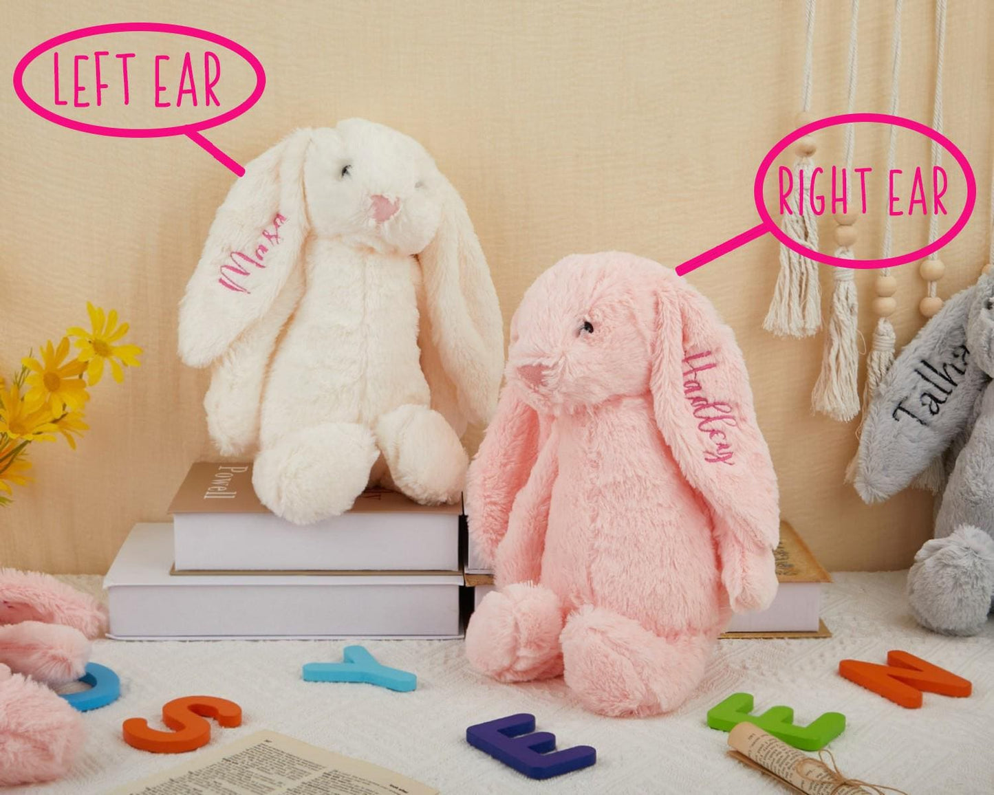 Personalized Embroidered Bunny Soft Plush Toy