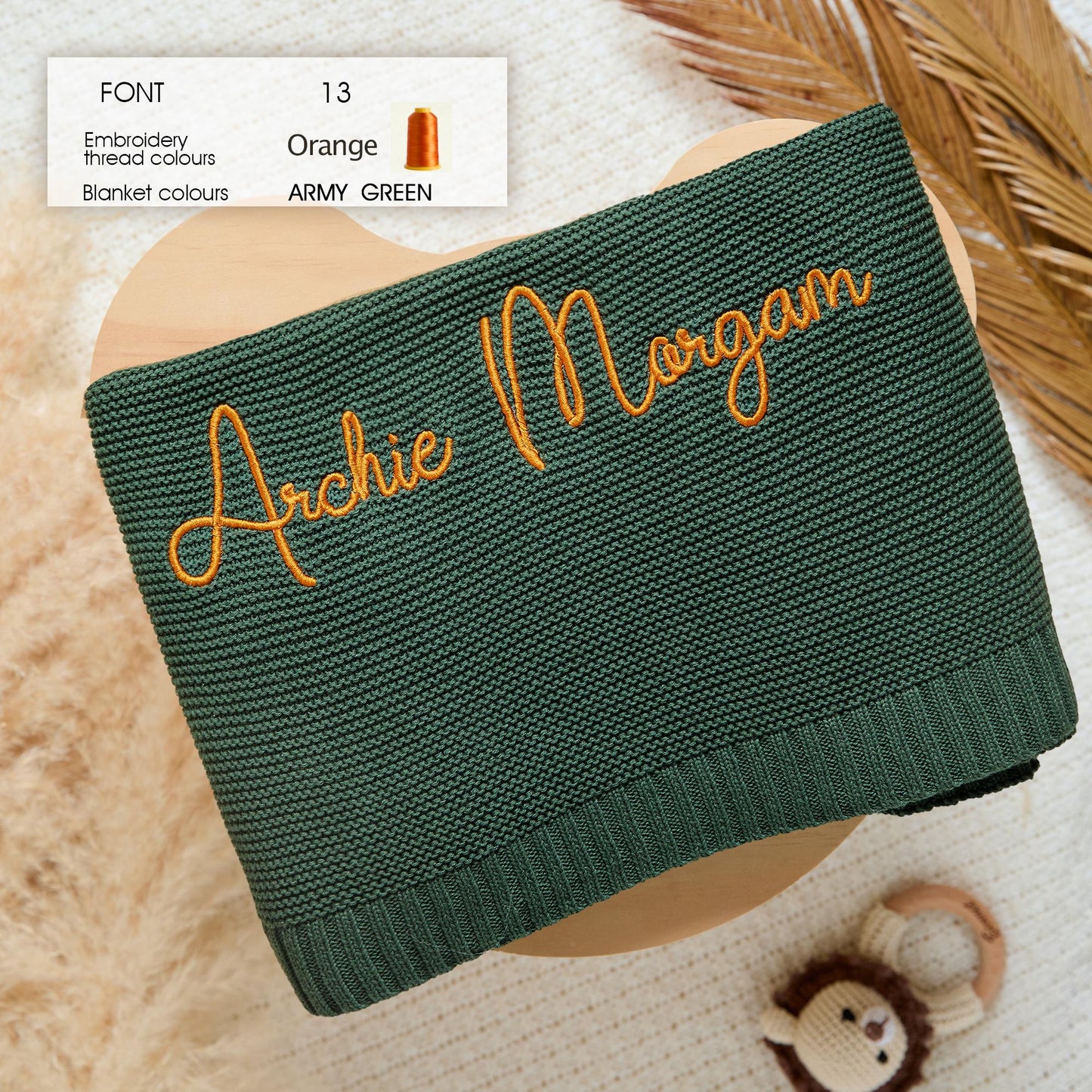 Personalized Knit Baby Blanket