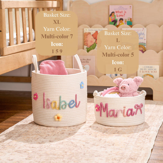Medium Personalized Handmade Basket